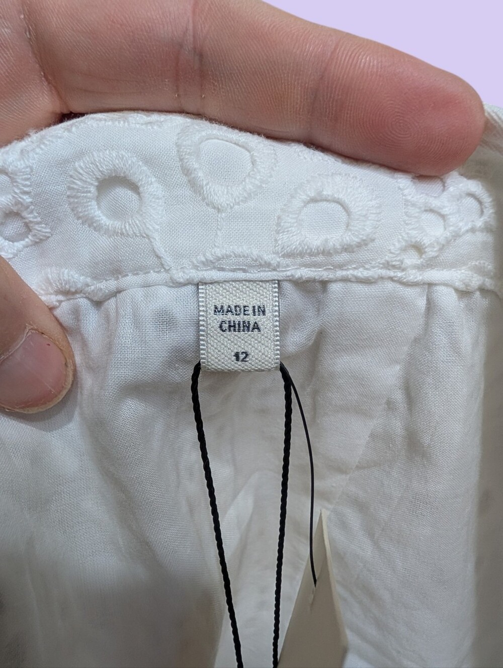 Joie Lawren Eyelet Shorts White Porcelain Floral Embroidered Cotton Size 12 NWT - Picture 6 of 10